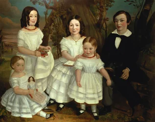 Retrato de un niño y sus cuatro hermanas, c.1830